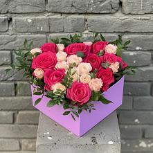 Цветочная композиция из Розы в коробке в Горьковском