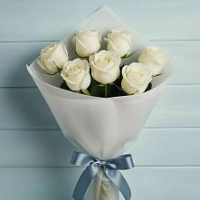 Букет 7 Белых роз Эдлесс Лав #REPLACE_PRED# Горьковском