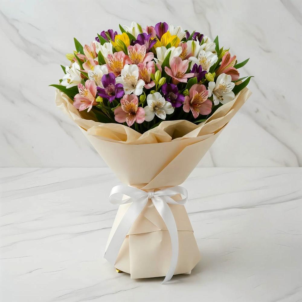 Букет цветов из: Альстромерии в Горьковском