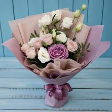 Букет цветов из:  Розы и Лизиантусы #REPLACE_PRED# Горьковском