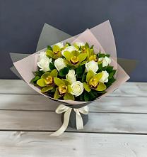 Букет цветов из:  Орхидеи и Розы в Горьковском