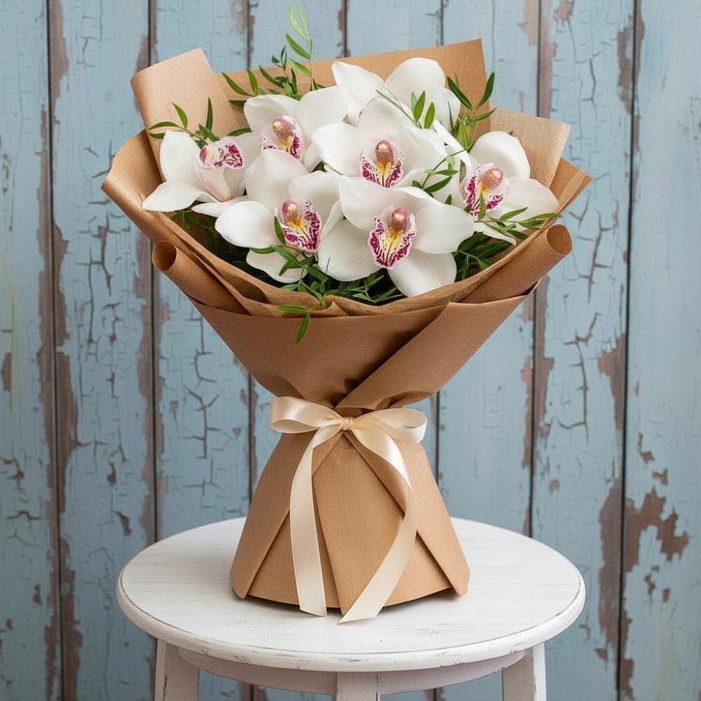 Букет цветов из: Орхидеи и Розы в Горьковском
