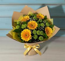 Букет цветов из:  Герберы и Хризантемы в Горьковском