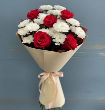 Букет цветов из:  Розы и Хризантемы в Горьковском