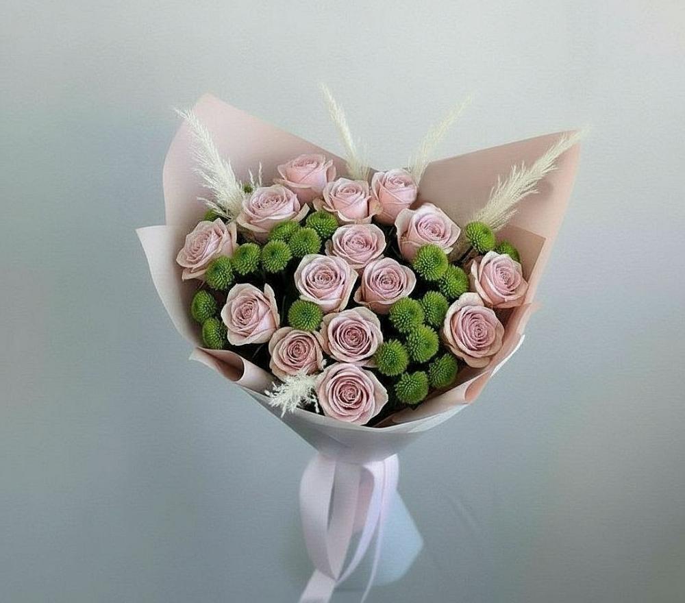 Букет цветов из: Розы и Хризантемы в Горьковском