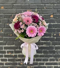 Букет цветов из:  Герберы и Хризантемы в Горьковском