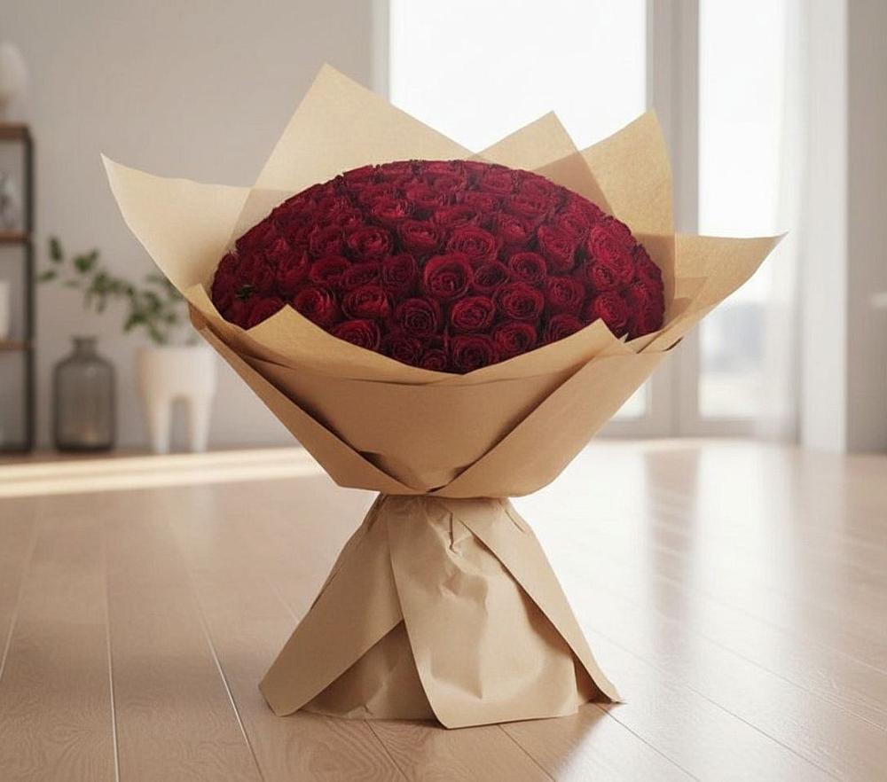 Букет 101 Красная роза в Горьковском