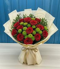 Букет цветов из:  Розы и Хризантемы в Горьковском