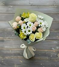 Букет цветов из:  Альстромерии, Розы и Хризантемы в Горьковском