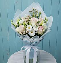 Букет цветов из:  Розы и Лизиантусы в Горьковском
