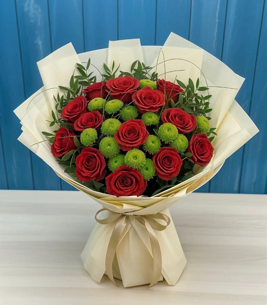 Букет цветов из: Розы и Хризантемы в Горьковском