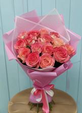 Букет 15 Розовых роз Равель в Горьковском
