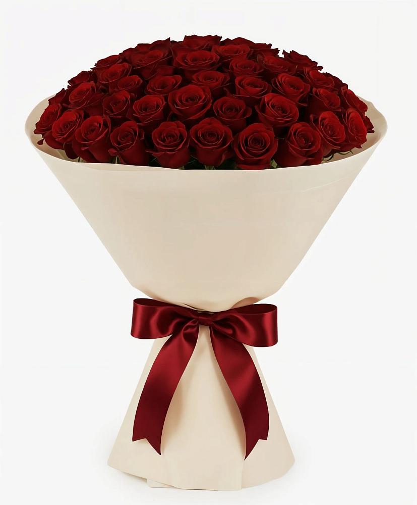 Букет 101 Бордовая роза Блэк Бакарра в Горьковском